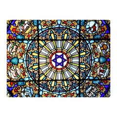 Vitrage Stained Glass Church Window Double Sided Flano Blanket (mini)  by Pakrebo