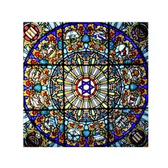 Vitrage Stained Glass Church Window Small Satin Scarf (square) by Pakrebo