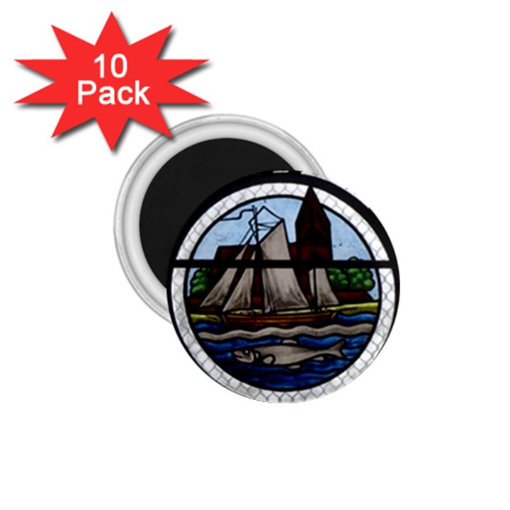 Window Image Stained Glass 1.75  Magnets (10 pack) 