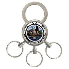 Window Image Stained Glass 3-ring Key Chains by Pakrebo