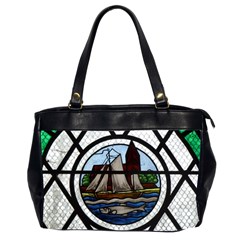 Window Image Stained Glass Oversize Office Handbag (2 Sides) by Pakrebo