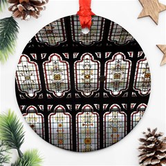 Stained Glass Window Repeat Ornament (round) by Pakrebo