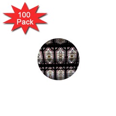 Stained Glass Window Repeat 1  Mini Buttons (100 Pack)  by Pakrebo