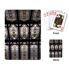 Stained Glass Window Repeat Playing Cards Single Design by Pakrebo