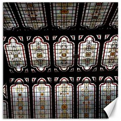 Stained Glass Window Repeat Canvas 12  X 12  by Pakrebo