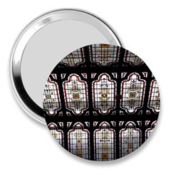 Stained Glass Window Repeat 3  Handbag Mirrors by Pakrebo