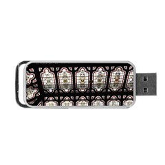 Stained Glass Window Repeat Portable Usb Flash (two Sides) by Pakrebo