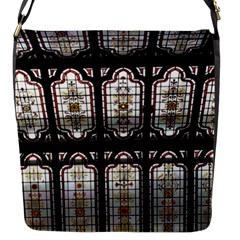 Stained Glass Window Repeat Flap Closure Messenger Bag (s) by Pakrebo