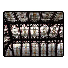 Stained Glass Window Repeat Double Sided Fleece Blanket (small)  by Pakrebo