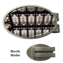 Window Image Stained Glass Money Clips (oval)  by Pakrebo