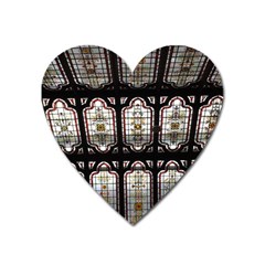 Window Image Stained Glass Heart Magnet by Pakrebo