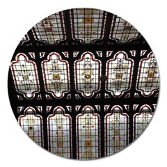 Window Image Stained Glass Magnet 5  (round) by Pakrebo