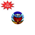 Church Window Glass Tiffany 1  Mini Magnet (10 pack)  Front