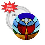 Church Window Glass Tiffany 2.25  Buttons (100 pack)  Front