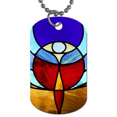 Church Window Glass Tiffany Dog Tag (two Sides) by Pakrebo