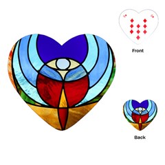 Church Window Glass Tiffany Playing Cards (heart) by Pakrebo