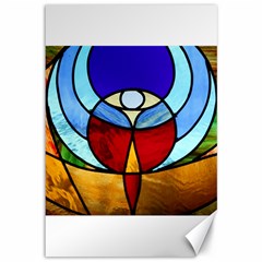 Church Window Glass Tiffany Canvas 12  X 18  by Pakrebo