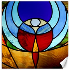 Church Window Glass Tiffany Canvas 16  X 16  by Pakrebo