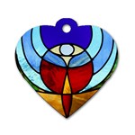 Church Window Glass Tiffany Dog Tag Heart (Two Sides) Front