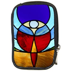 Church Window Glass Tiffany Compact Camera Leather Case by Pakrebo