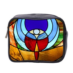 Church Window Glass Tiffany Mini Toiletries Bag (two Sides) by Pakrebo