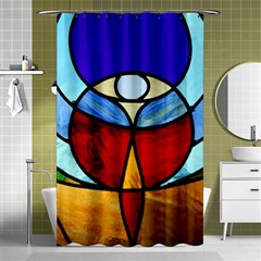 Church Window Glass Tiffany Shower Curtain 48  X 72  (small)  by Pakrebo