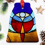 Church Window Glass Tiffany Ornament (Bell) Front