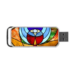 Church Window Glass Tiffany Portable Usb Flash (two Sides) by Pakrebo