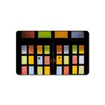 Window Stained Glass Glass Colors Magnet (Name Card) Front