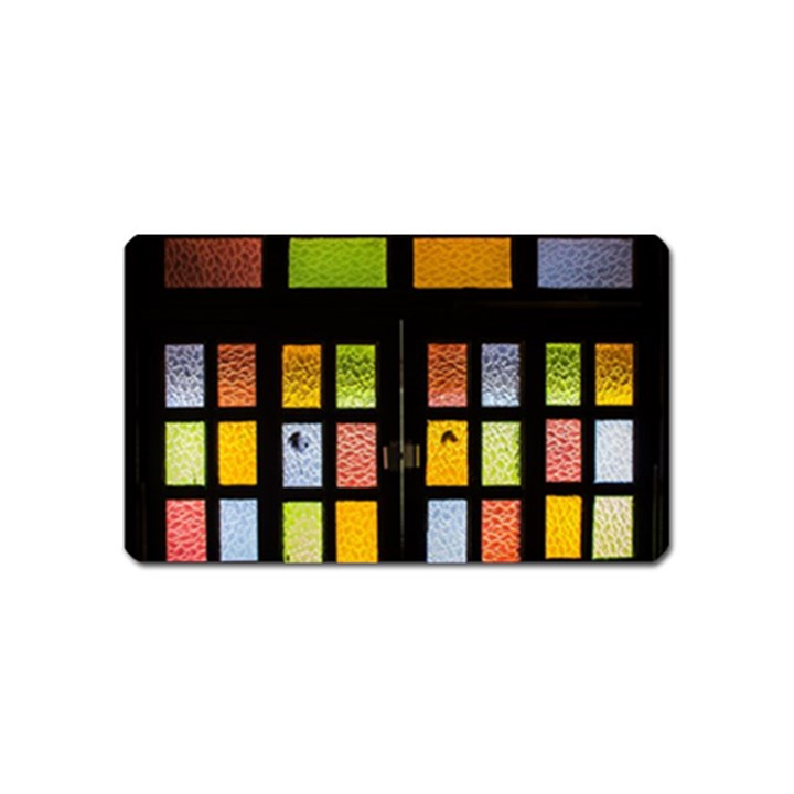 Window Stained Glass Glass Colors Magnet (Name Card)