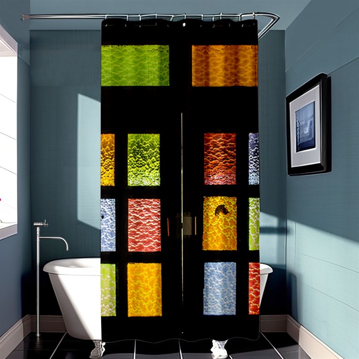 Window Stained Glass Glass Colors Shower Curtain 36  x 72  (Stall) 