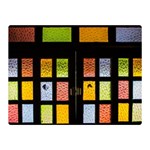 Window Stained Glass Glass Colors Double Sided Flano Blanket (Mini)  35 x27  Blanket Back