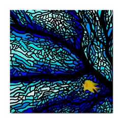 Sea Fans Diving Coral Stained Glass Tile Coasters by Pakrebo