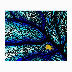 Sea Fans Diving Coral Stained Glass Small Glasses Cloth (2-side) by Pakrebo