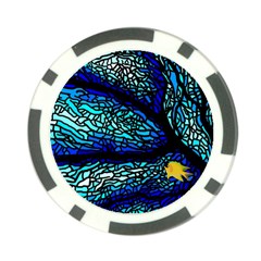 Sea Fans Diving Coral Stained Glass Poker Chip Card Guard (10 Pack) by Pakrebo