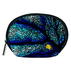 Sea Fans Diving Coral Stained Glass Accessory Pouch (medium) by Pakrebo