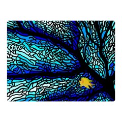 Sea Fans Diving Coral Stained Glass Double Sided Flano Blanket (mini)  by Pakrebo