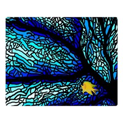 Sea Fans Diving Coral Stained Glass Double Sided Flano Blanket (large)  by Pakrebo