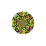 Rose Painted Kaleidoscope Colorful Golf Ball Marker (10 pack) Front