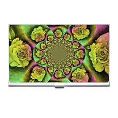 Rose Painted Kaleidoscope Colorful Business Card Holder by Pakrebo