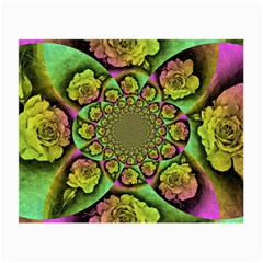 Rose Painted Kaleidoscope Colorful Small Glasses Cloth (2-side) by Pakrebo