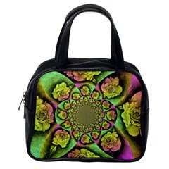 Rose Painted Kaleidoscope Colorful Classic Handbag (one Side) by Pakrebo