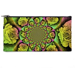 Rose Painted Kaleidoscope Colorful Pencil Cases by Pakrebo