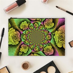 Rose Painted Kaleidoscope Colorful Cosmetic Bag (large) by Pakrebo