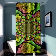 Rose Painted Kaleidoscope Colorful Shower Curtain 36  X 72  (stall)  by Pakrebo