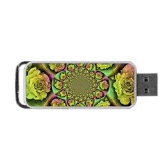 Rose Painted Kaleidoscope Colorful Portable Usb Flash (two Sides) by Pakrebo