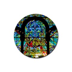 Church Church Window Window Rubber Coaster (round)  by Pakrebo