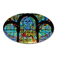 Church Church Window Window Oval Magnet by Pakrebo