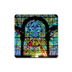 Church Church Window Window Square Magnet by Pakrebo