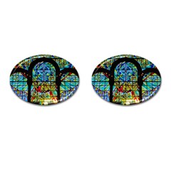 Church Church Window Window Cufflinks (oval) by Pakrebo